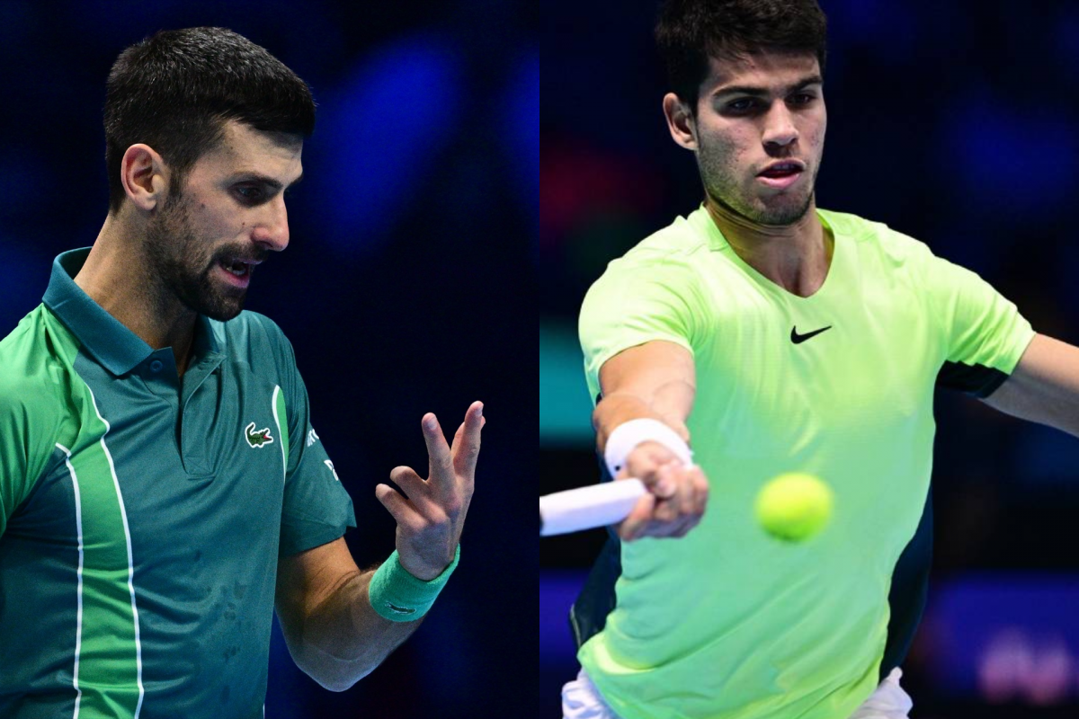 EuropaPress 5585892 18 novembre 2023 italy turin serbian tennis player novak djokovic reacts