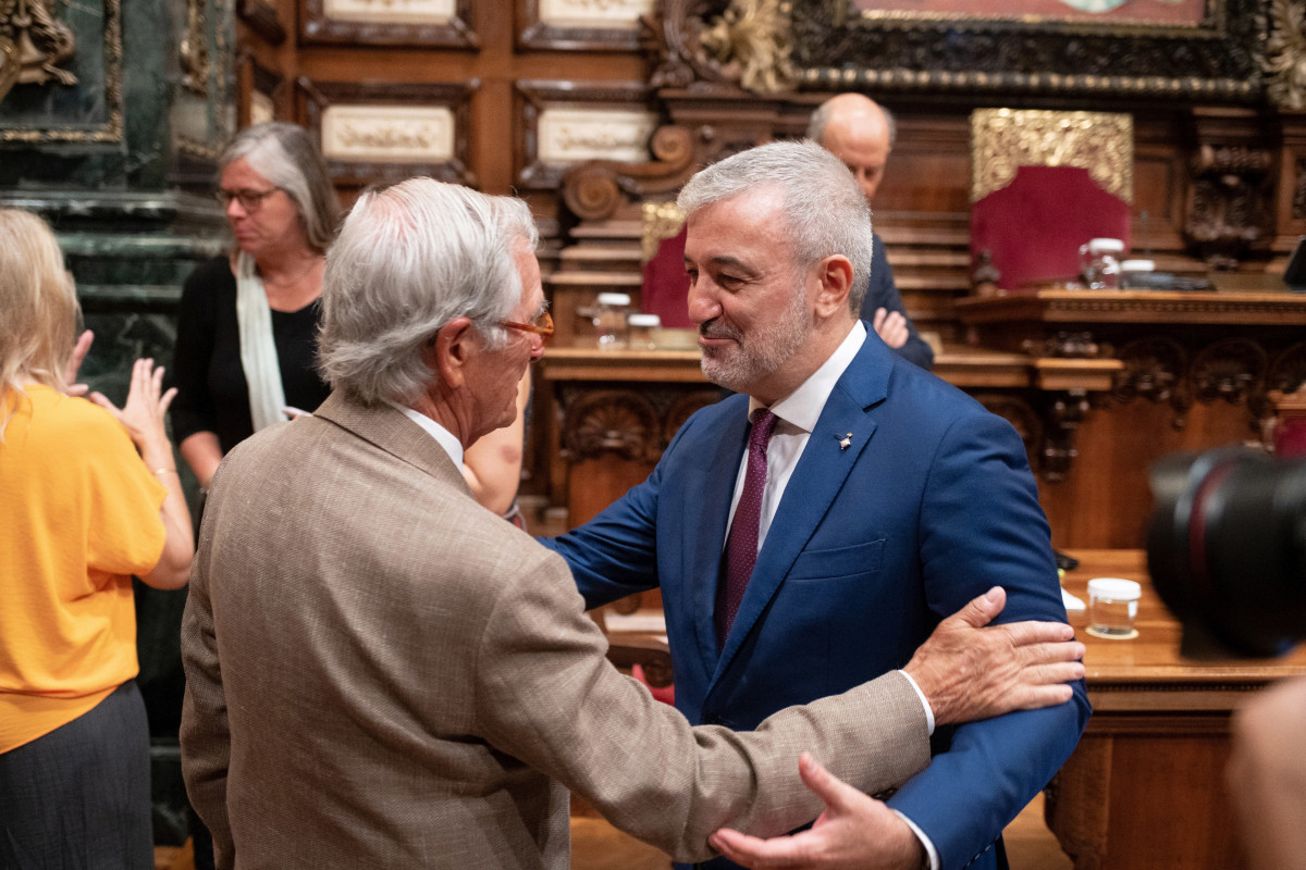 Arxiu - L'alcalde de Barcelona, Jaume Collboni, i el líder de Junts al consistori, Xavier Trias, en una imatge d'arxiu.