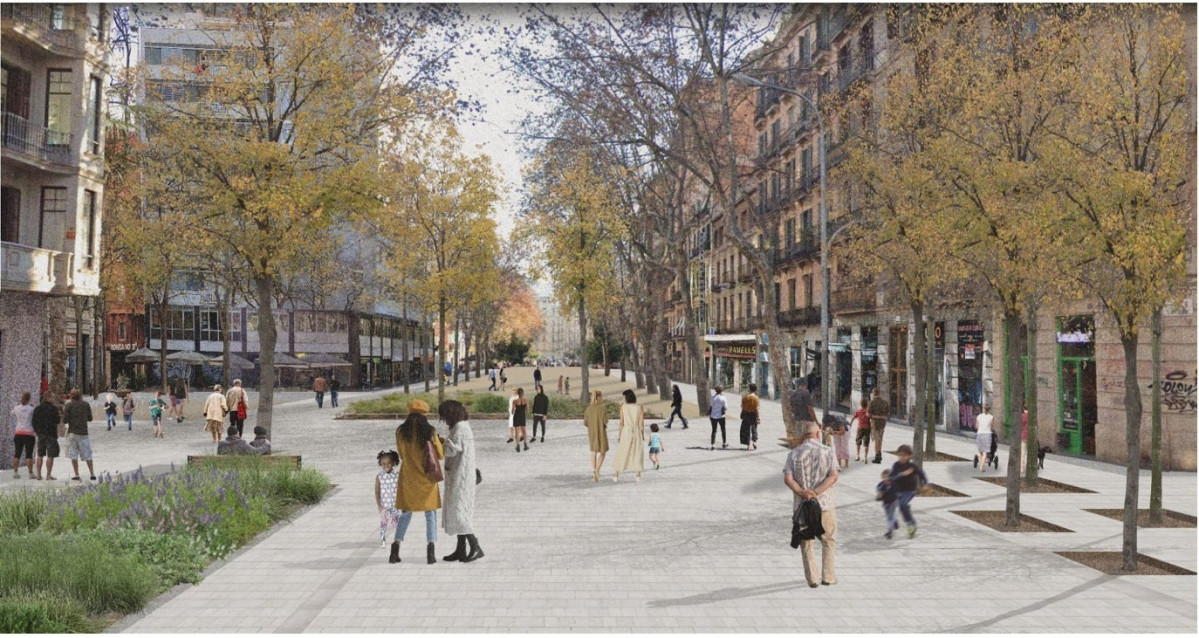 Arxiu - Recreació de la ronda futura de Sant Antoni de Barcelona.
