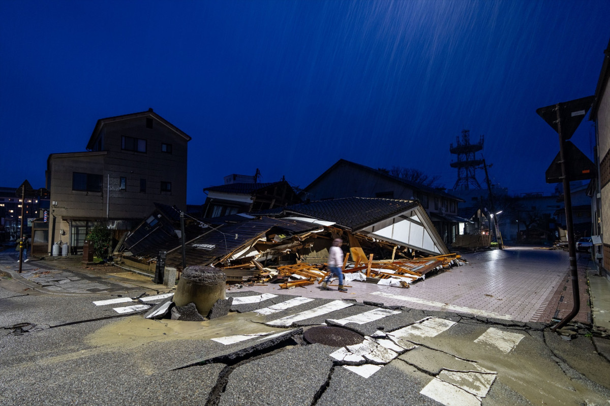 EuropaPress 5665143 wajima jan 2024 this photo taken on jan 2024 shows damaged buildings