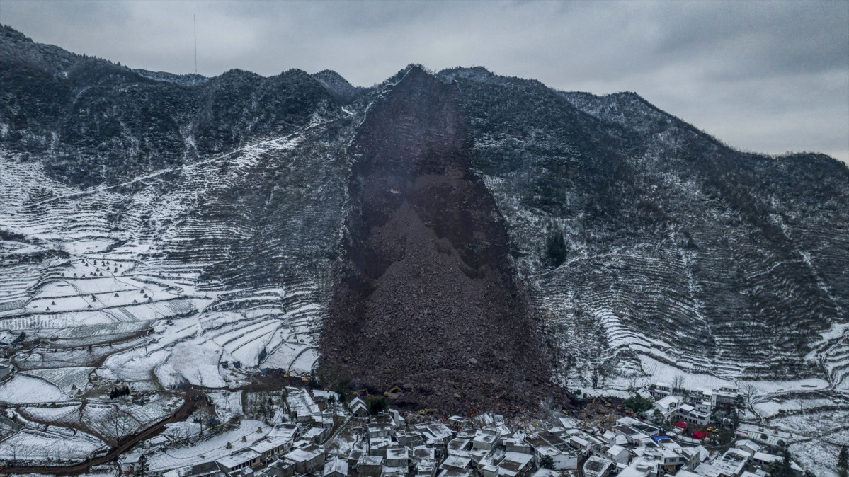 EuropaPress 5708037 kunming jan 22 2024 aerial drone photo taken on jan 22 2024 shows the