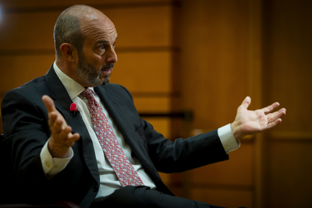 El presidente del Senado, Pedro Rollán, durante una entrevista para Europa Press, en el Senado, a 29 de mayo de 2025, en Madrid (España). Pedro Rollán es presidente del Senado desde agosto de 2023. Anteriormente  fue presidente en funciones de la Comunida