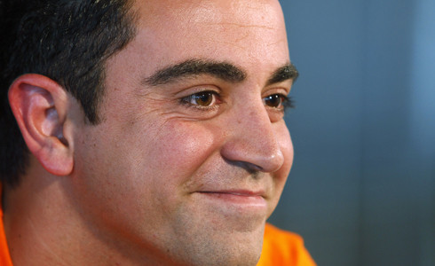 Xavi Hernández en roda de premsa