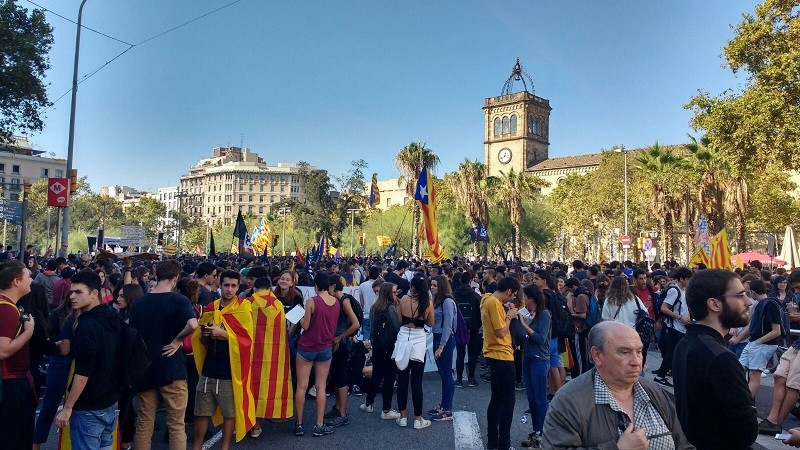 Manifestació estudiants Barcelona 26 octubre 1